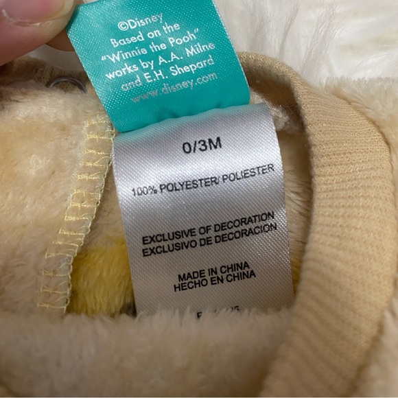 DISNEY BABY BROWN GOLD PULLOVER WINNIE THE POOH SWEATER - Picture 3 of 6